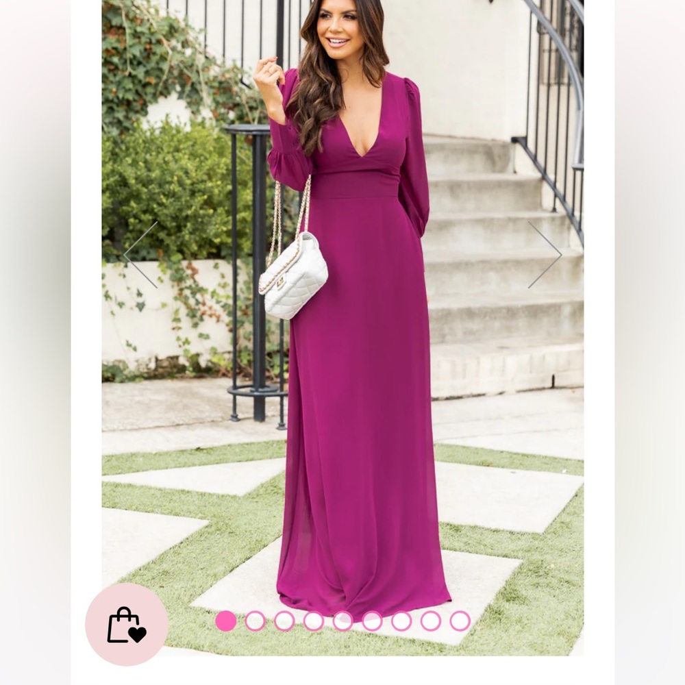 Pink Lily Deep Purple Maxi Dress